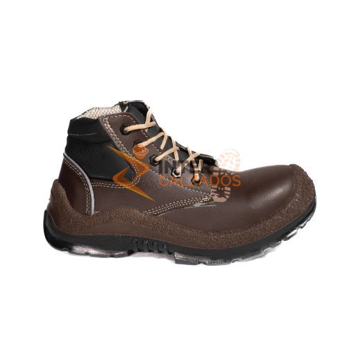 935 BOTÍN TIPO INGENIERO DIELÉCTRICO CAFÉ CON PUNTERA REF: 935